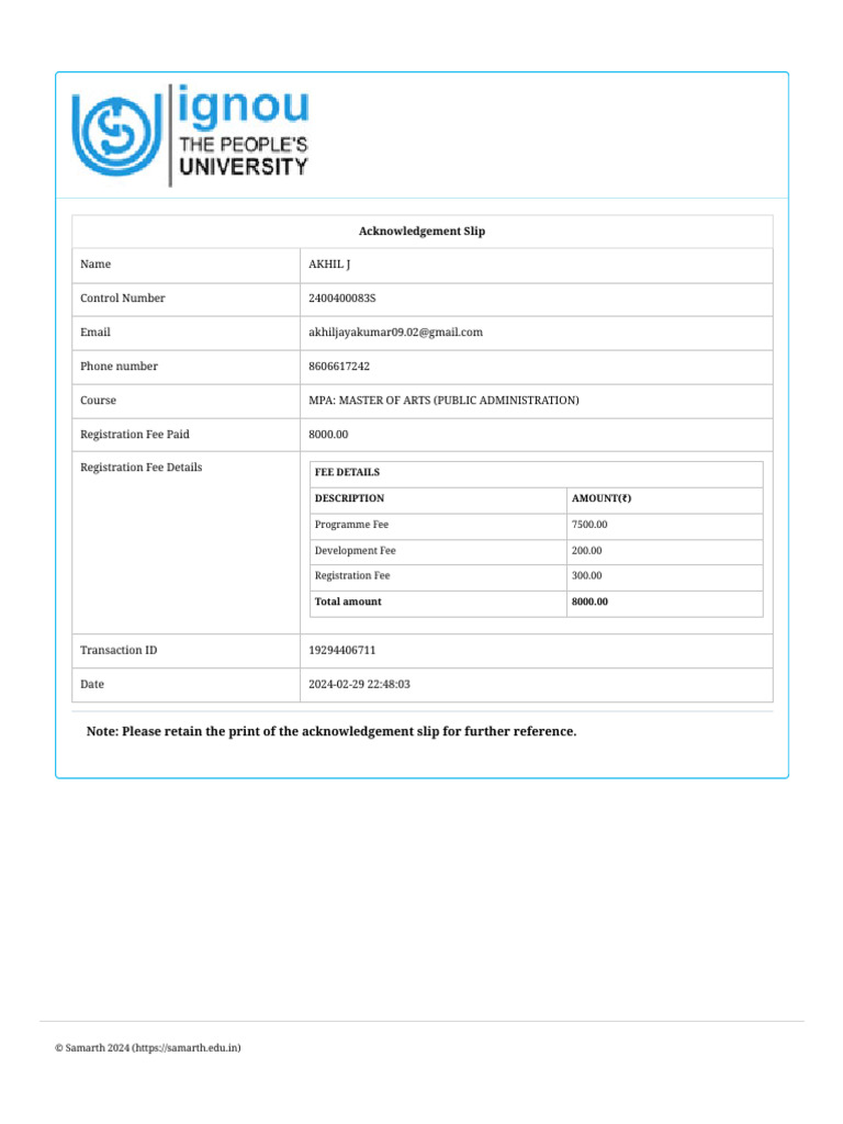 INDIRA GANDHI OPEN UNIVERSITY OFFICIAL WEBSITE visual data 3