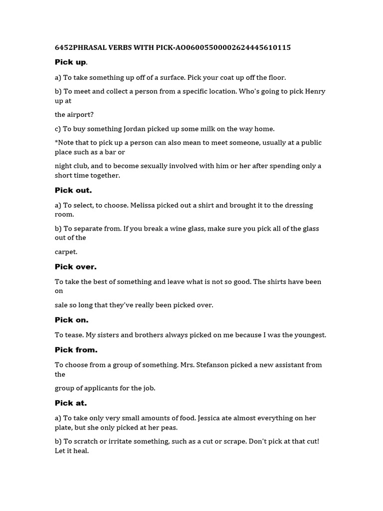Essential Phrasal Verbs Explained | PDF | Grammar | Linguistic Morphology