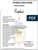certificado XVI Semana do Jornalismo da UFSC