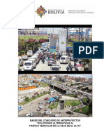 Bases Del Concurso de Anteproyectos Soluciones Alternativas Al Trafico Vehicular en La Ceja de El Alto
