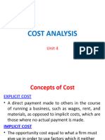 Unit 3, Cost Analysis