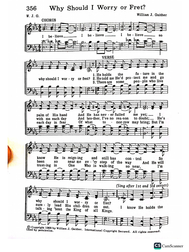 Why Should I Worry or Fret | PDF