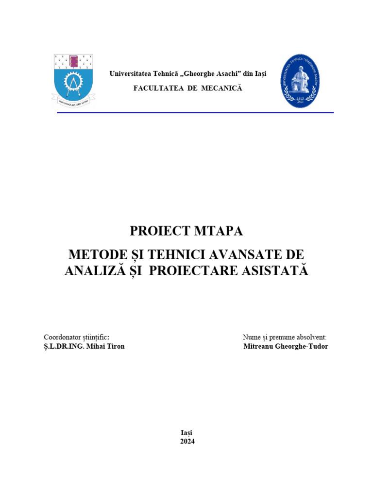 Proiect MTPAPA | PDF