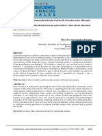 Conflito entre reformas educacionais e ideias de docentes sobre educação