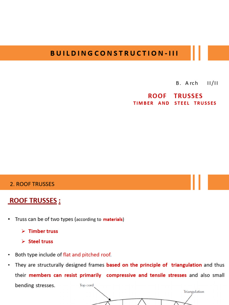 02 - Roof Trusses | Download Free PDF | Truss | Framing (Construction)