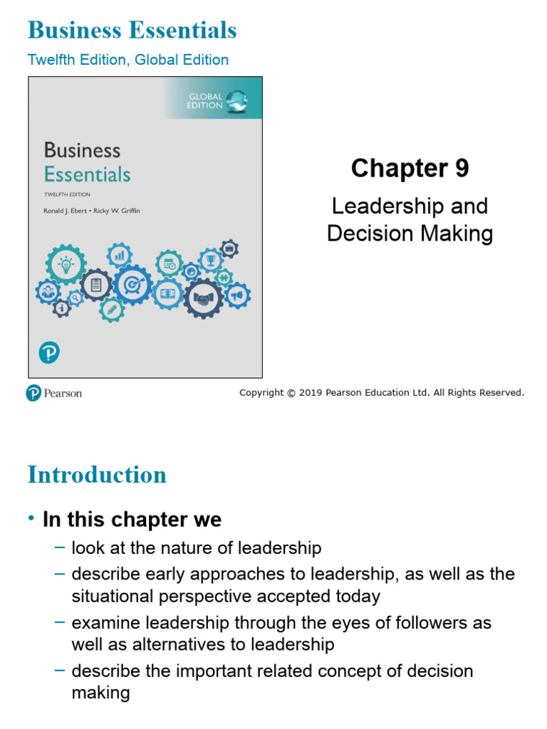 Ebert Be12e PPT 09 | PDF | Leadership | Power (Social And Political)