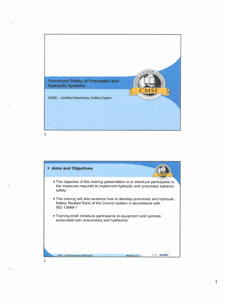 12 - Functional Safety of Pneumatic and Hydraulic Systems | PDF