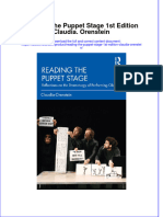 Full Ebook of Reading The Puppet Stage 1St Edition Claudia Orenstein Online PDF All Chapter