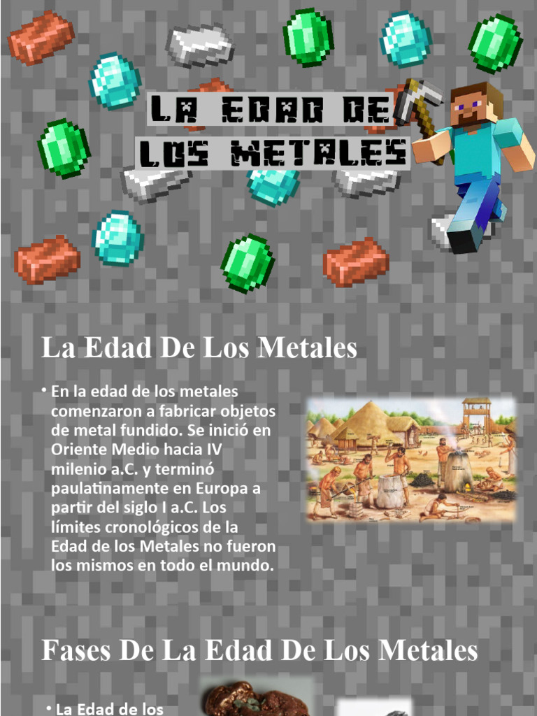 Edad de los Metales: Fases y Avances | PDF | Bronce | Rieles