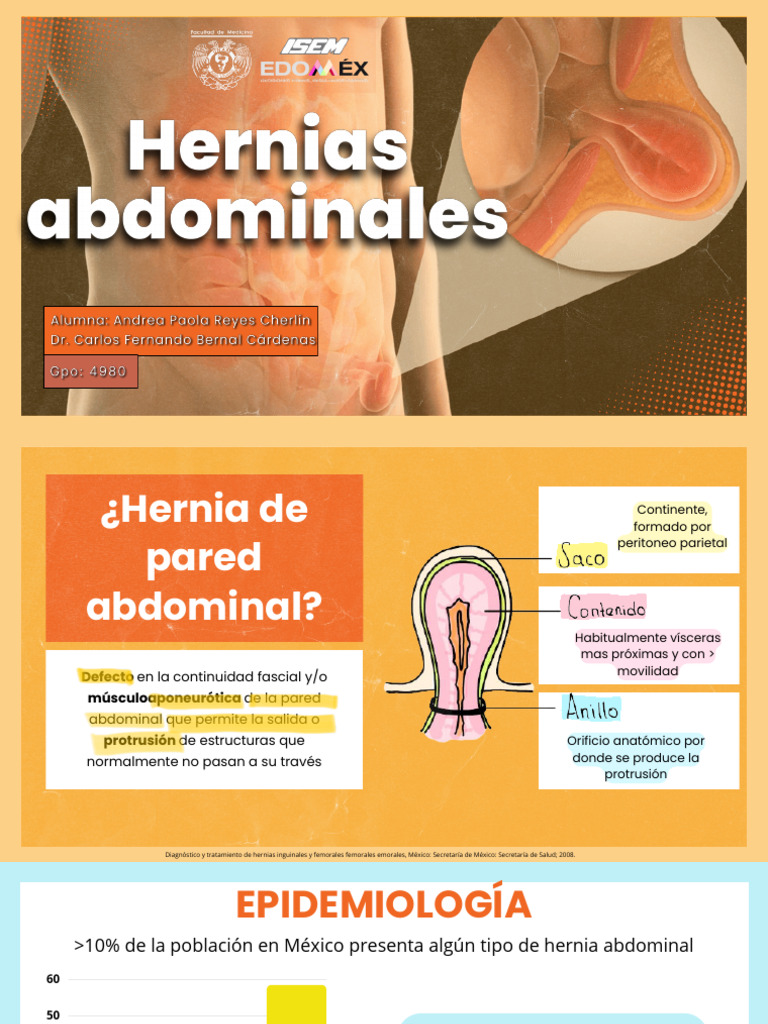 Clasificación y tratamiento de hernias abdominales | PDF | Abdomen