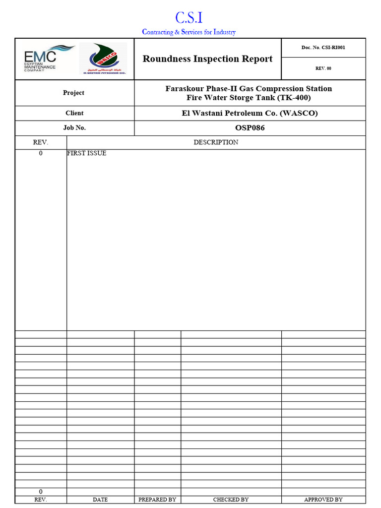Roundness Inspection Report for TK-400 | PDF