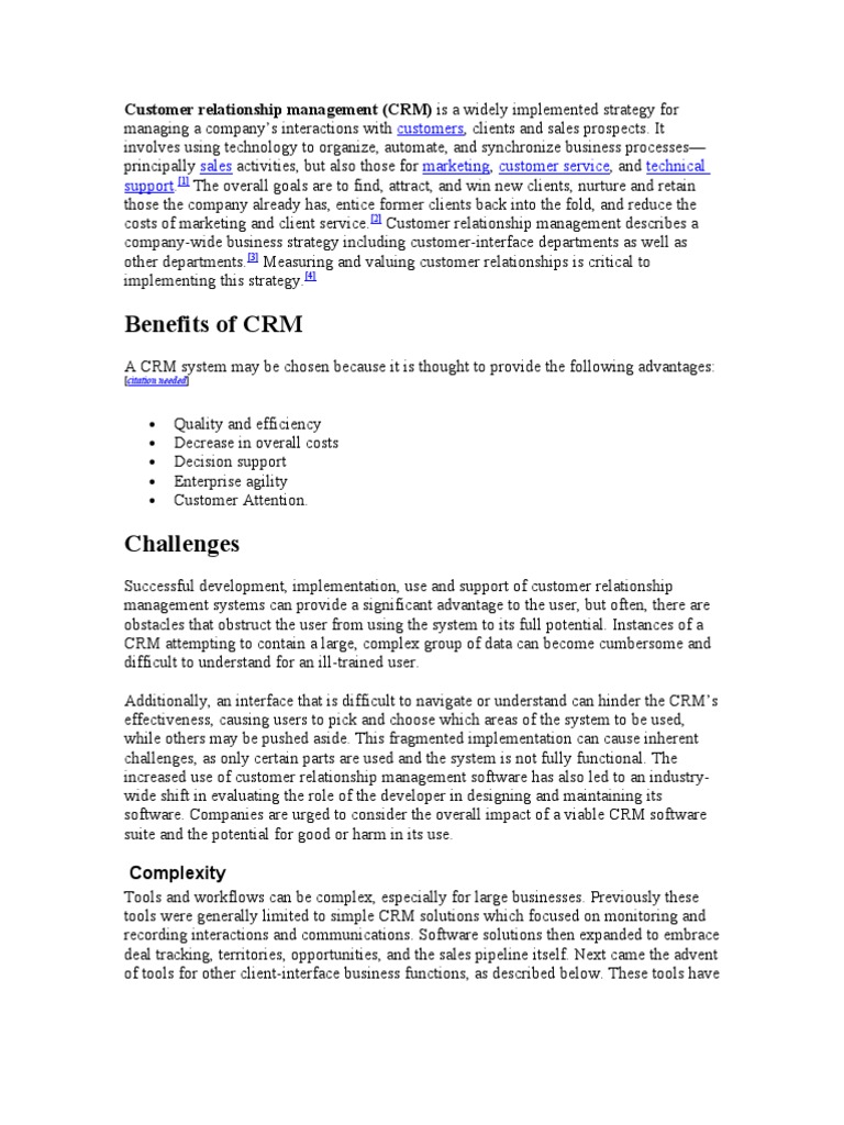Understanding Customer Relationship Management | PDF | Customer ...