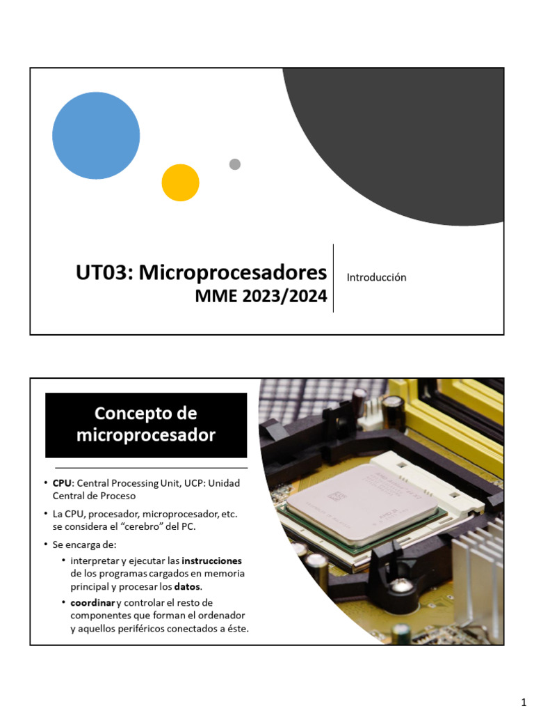 Componentes del Microprocesador | PDF | Caché (Computación ...