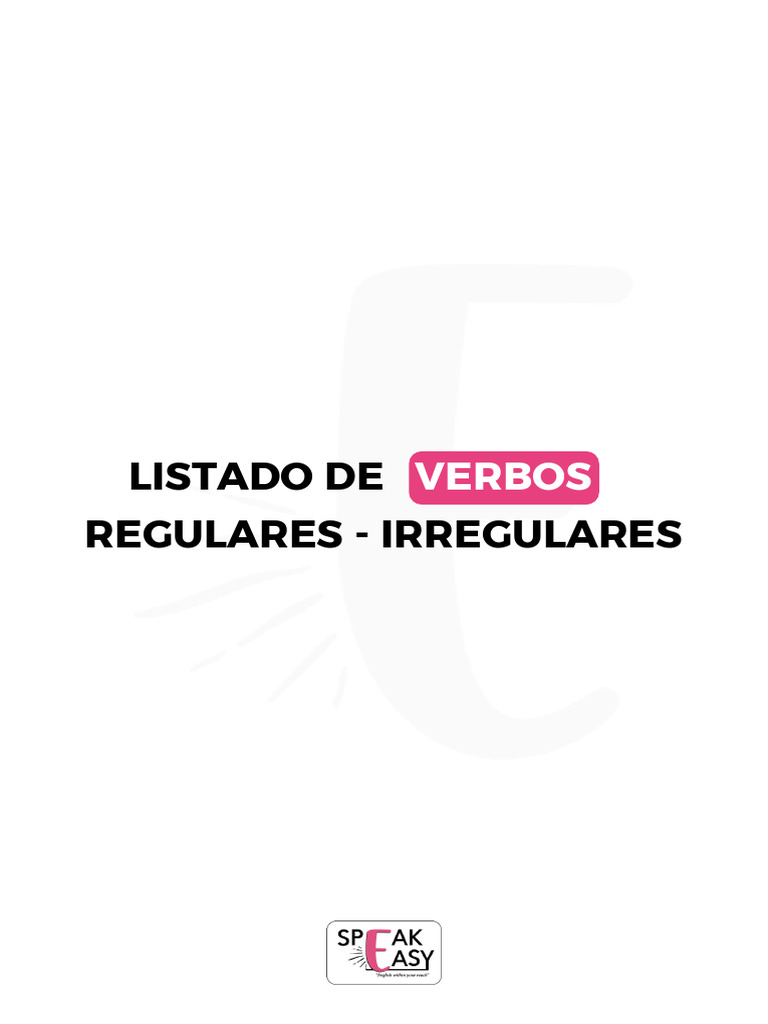 listado-de-verbos-regulares-irregu-speak-easy-pdf-linguistics