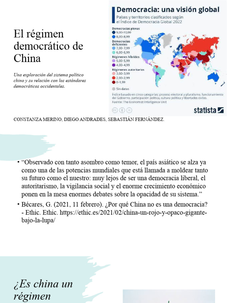 El Régimen Democrático de China | PDF | Democracia | Ideologías políticas