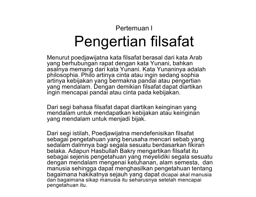 Filsafat Umum I