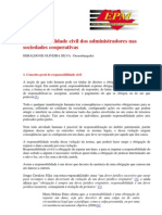 A Responsabilidade Civil Dos Administradores Nas Sociedades Cooperativa