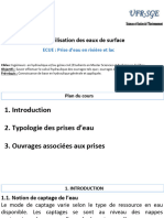 Mobilisation Des Eaux de Surfaces Présentation - COURS - Prise D'eau070524