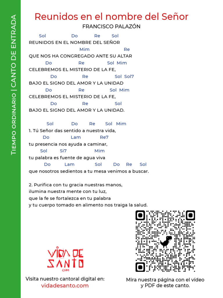 Reunidos en el Nombre del Señor - Letra y Acordes | PDF
