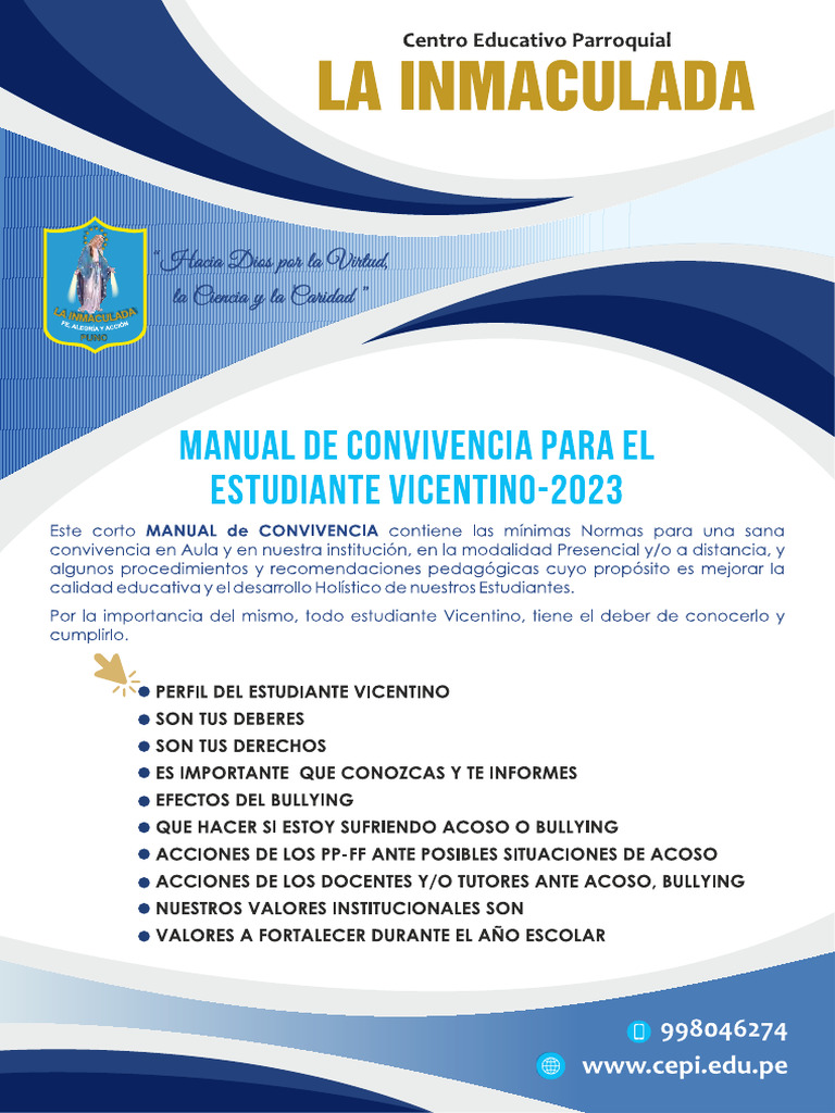 Manual de Convivencia 2023 | PDF