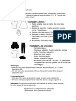 Vestimenta Baile 2° básico C y D zona sur