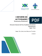 I Informe de Actividades Dgaaea 1 Agos