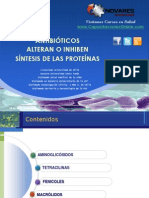 Antibióticos Alteran o Inhiben Síntesis de Las Proteínas