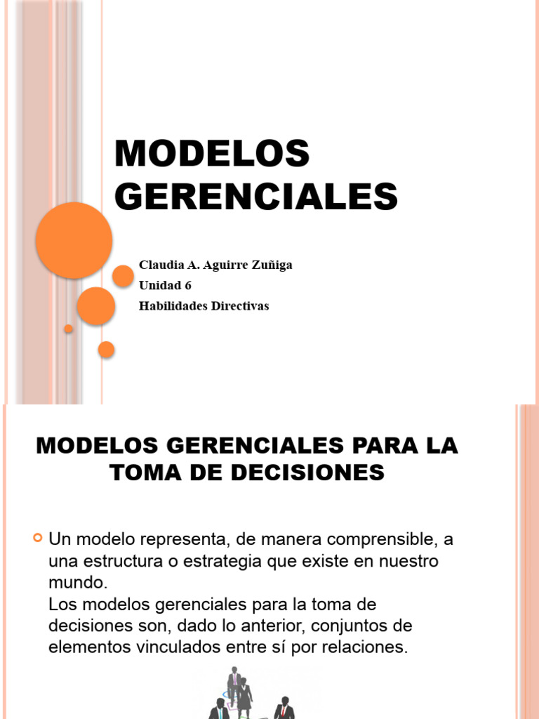 Modelos Gerenciales en Toma de Decisiones | PDF | Toma de decisiones ...
