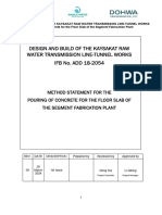 26march - Method Statement For The Pouring of Concrete Floor Slab (Segment Plant)