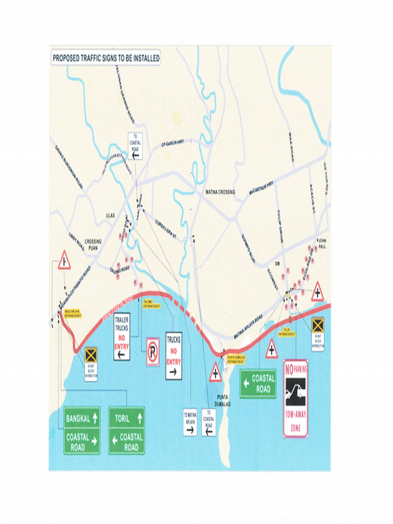 Coastal Road Sign Map | PDF