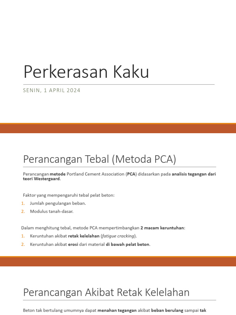 Pertemuan 11 - Tebal Perkerasan Kaku Metode PCA | PDF