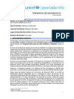 Términos de Referencia - Evaluación Programa Amor UNICEF Nicaragua