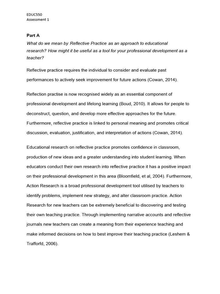 Reflective Practice in Teacher Development | PDF | Learning Styles ...