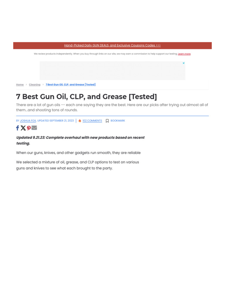 7 Best Gun Oil, CLP, and Grease [Tested] Pew Pew Tactical PDF