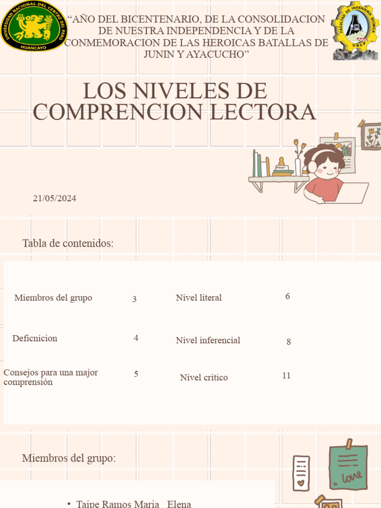 Niveles de Comprencon Lectora | PDF | Comprensión lectora | Inferencia