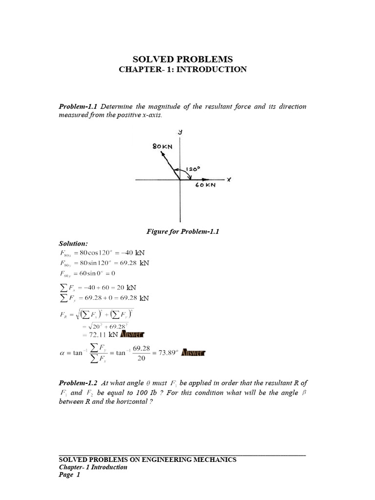 Engineering Mechanics Problems | PDF