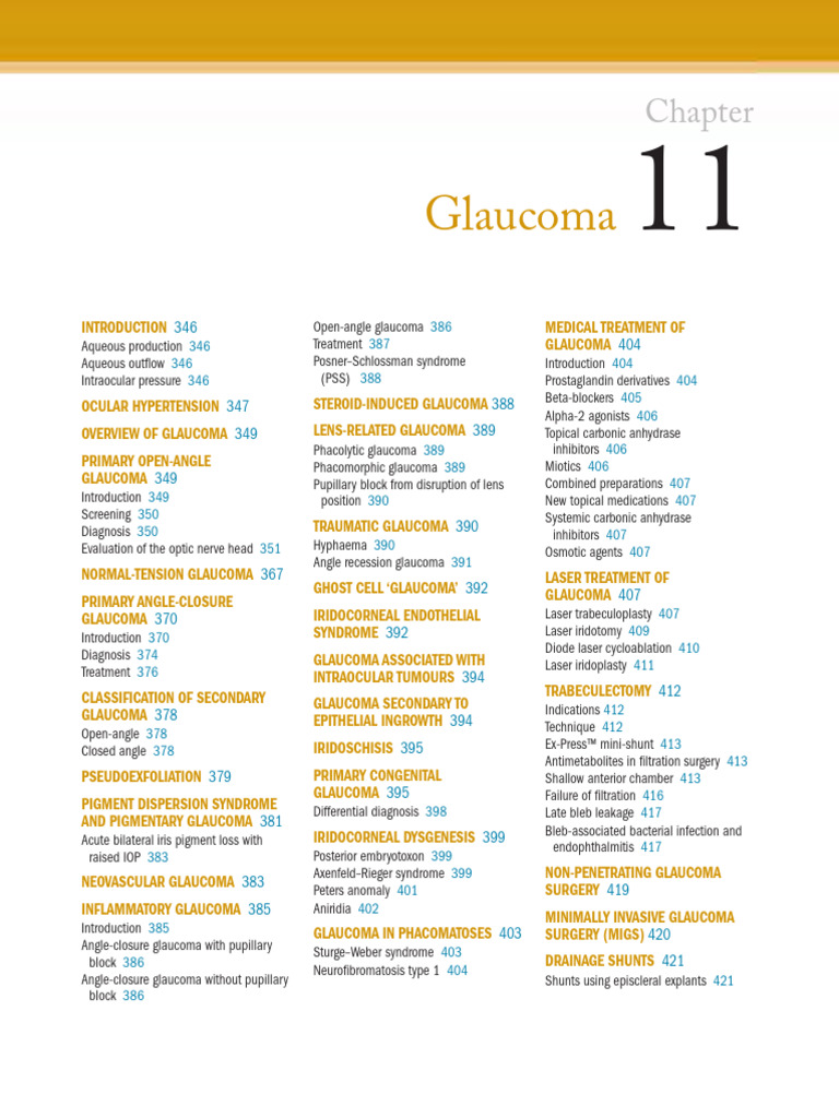 Glaucoma Pdf Glaucoma Ophthalmology