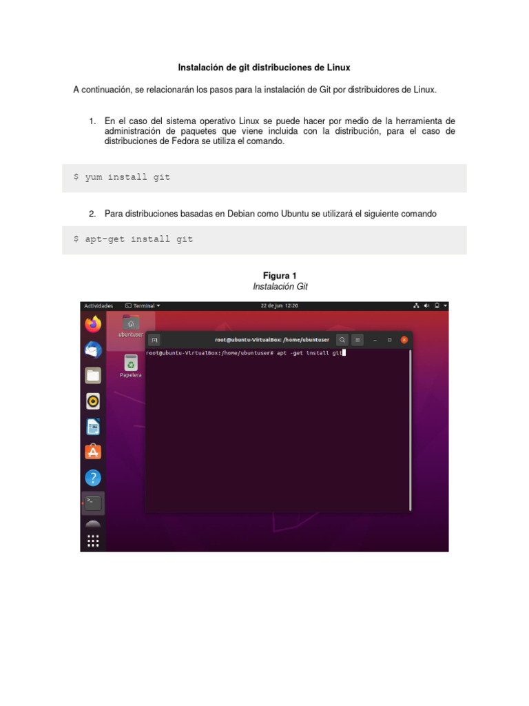 CF11 2 2 Instalacion Git Distribuciones Linux | PDF | Hogar, jardinería ...