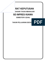 SK Pembagian Tugas Mengajar SD Inpres Kiawa 2023-2024 Semester Genap