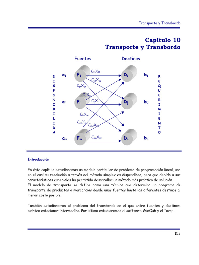 Modelo de Transporte y Transbordo | PDF | Programación lineal | Ecuaciones