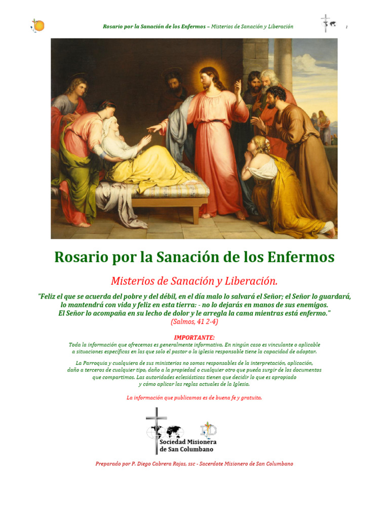 Rosario Por La Sanación de Los Enfermos | PDF | María, madre de Jesús ...