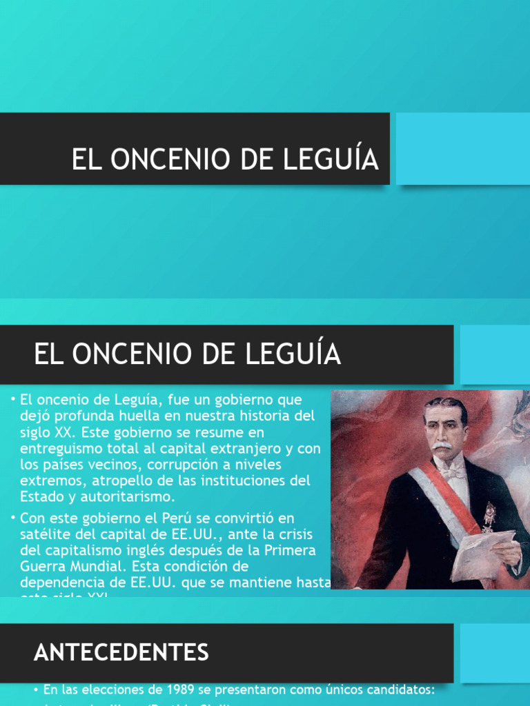 El Oncenio de Leguía-1 | PDF | Gobierno | Perú