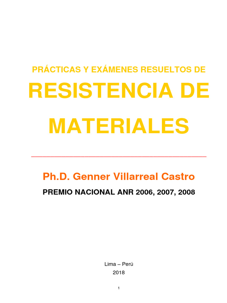 Prácticas y Exámenes Resueltos en Resistencia de Materiales | PDF ...