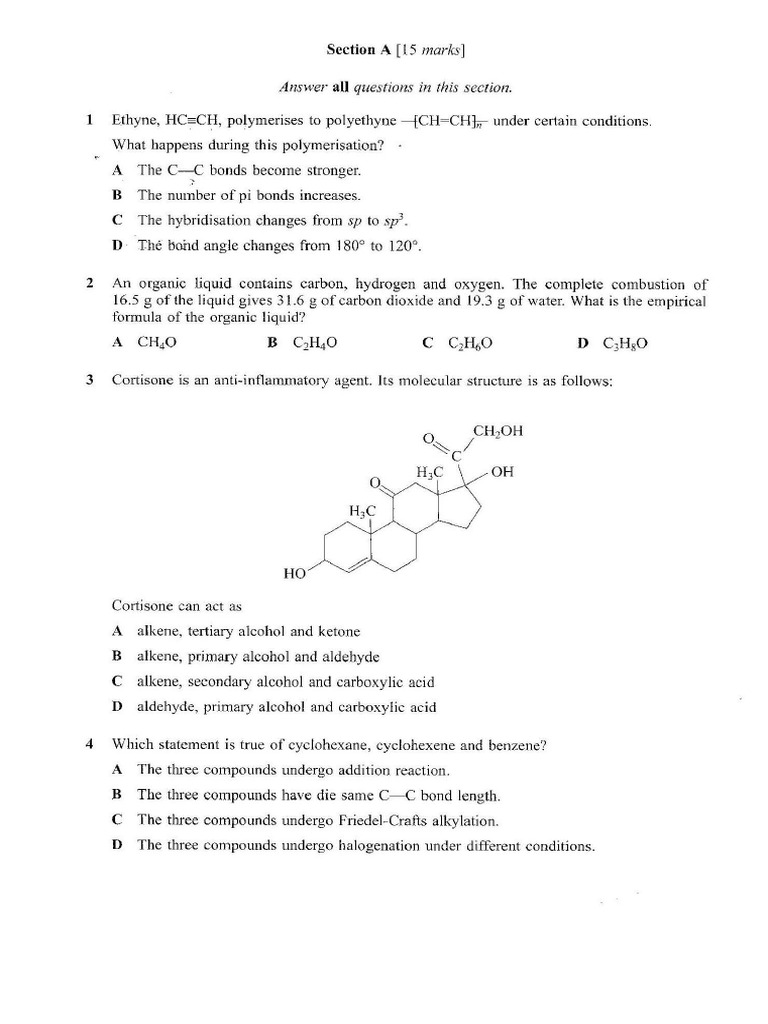 Chemistry Sem 3 Actual Question 2013 U | PDF