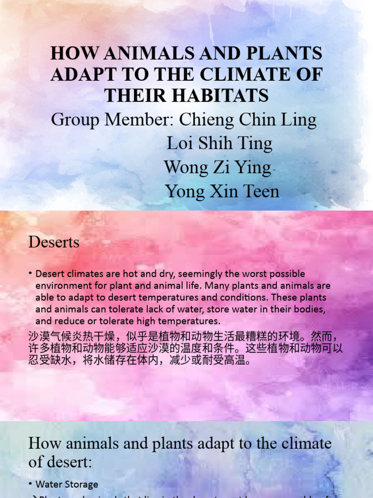 How Animals and Plants Adapt To The Climate PDF