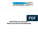 Hseq-P018 Selección, Evaluacion y Reevaluacion de Proveedores