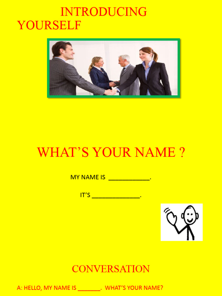 Introducing Yourself 1 Personal Information | PDF