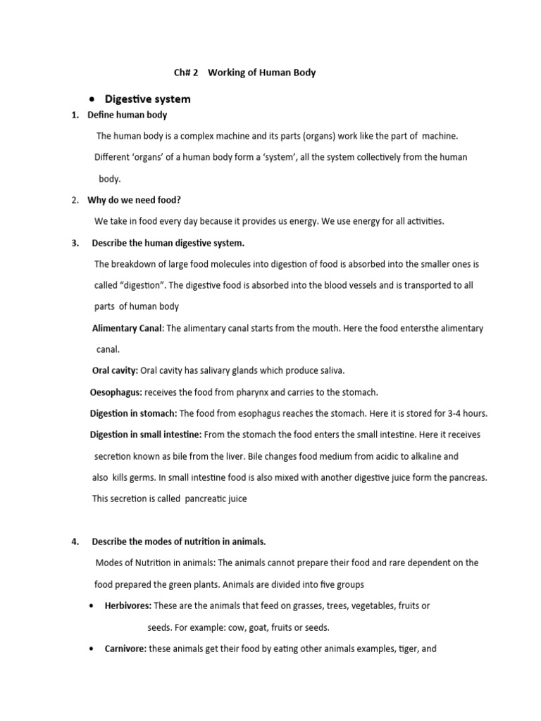 Ch#2 Working of Human Body | PDF | Atrium (Heart) | Heart