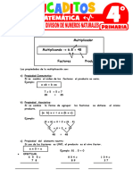 Multiplicacion y Division de Numeros Naturales para Cuarto Grado de Primaria