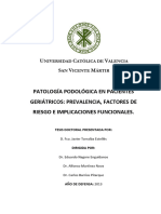 Patología podológica-Pacientes geriátricos prevalencia, factores de riesgo e implic. func.